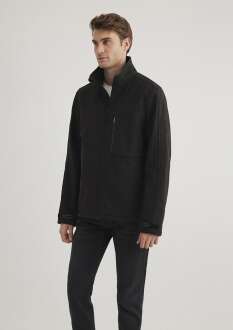 Mavi Dik Yaka Siyah Erkek Mont 0110339-900 - Mavi (1)