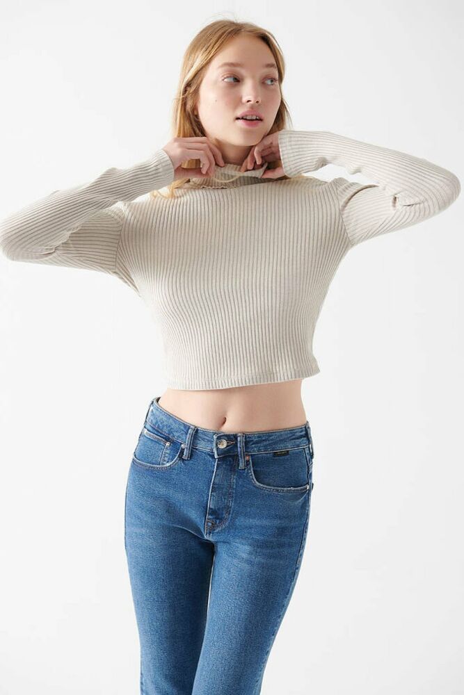 Mavi Dik Yaka Taş Kadın Sweat 1611057-70143 - 2