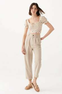 Mavi Dokuma Kadın Pantolon 1010127-70331 - Mavi (1)