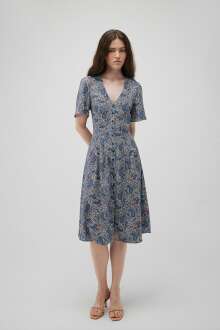 Mavi Dokuma Midi Kadın Elbise 1310584-88100 - Mavi (1)