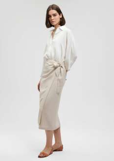 Mavi Dokuma Midi Kadın Etek 1310521-70136 - Mavi (1)