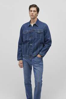 Mavi Drake Dark Used Denim Erkek Jean Ceket 010143-87939 - 2