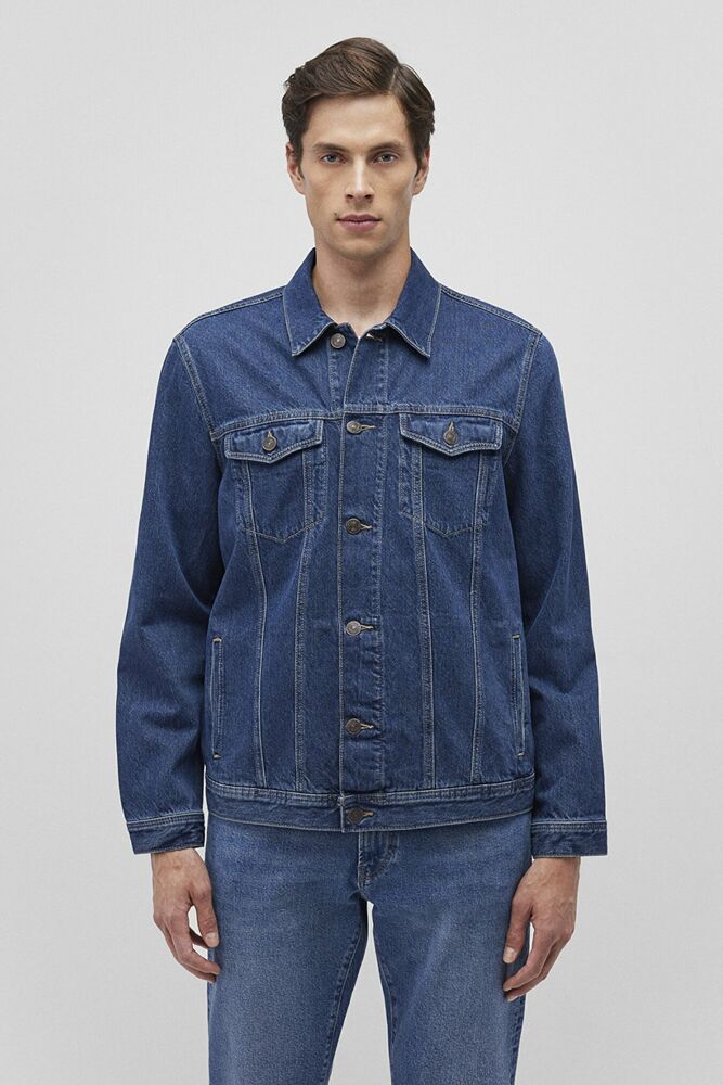 Mavi Drake Dark Used Denim Erkek Jean Ceket 010143-87939 - 3