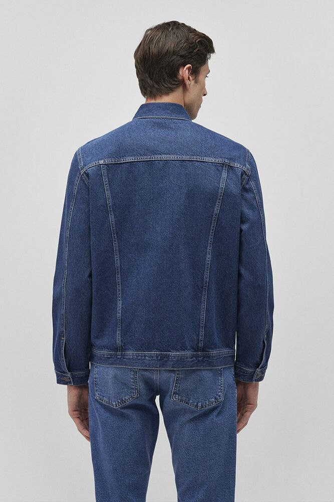 Mavi Drake Dark Used Denim Erkek Jean Ceket 010143-87939 - 4