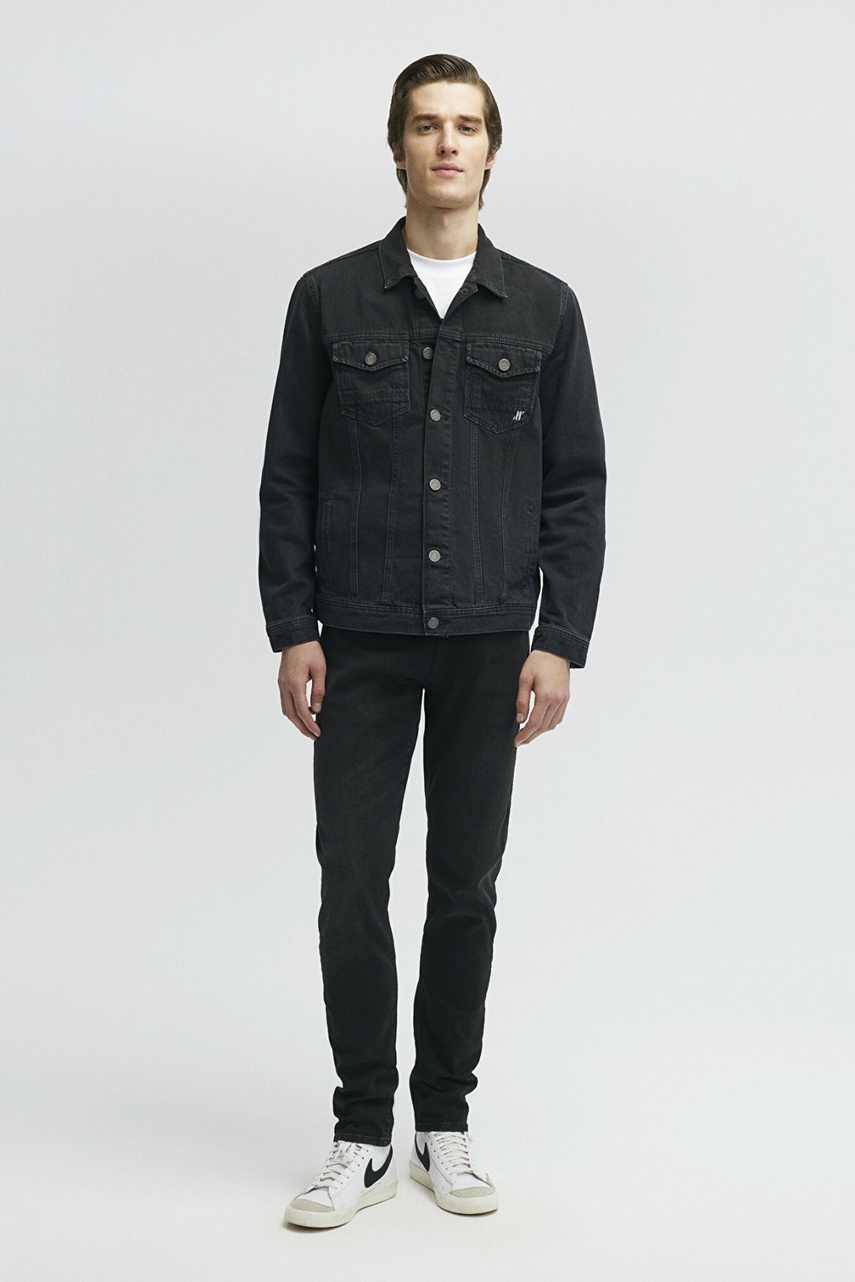 Mavi Drake Gece Grisi Black Pro Erkek Jean Ceket 010143-32231 - 2