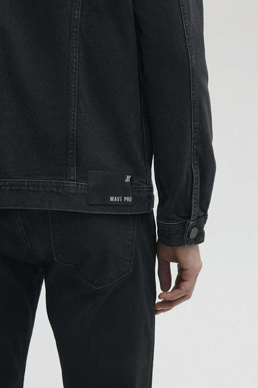 Mavi Drake Gece Grisi Black Pro Erkek Jean Ceket 010143-32231 - 5