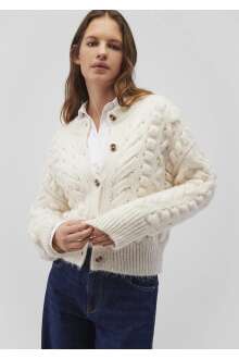 Mavi Düğmeli Kısa Kadın Hırka 1710589-80194 - Mavi (1)