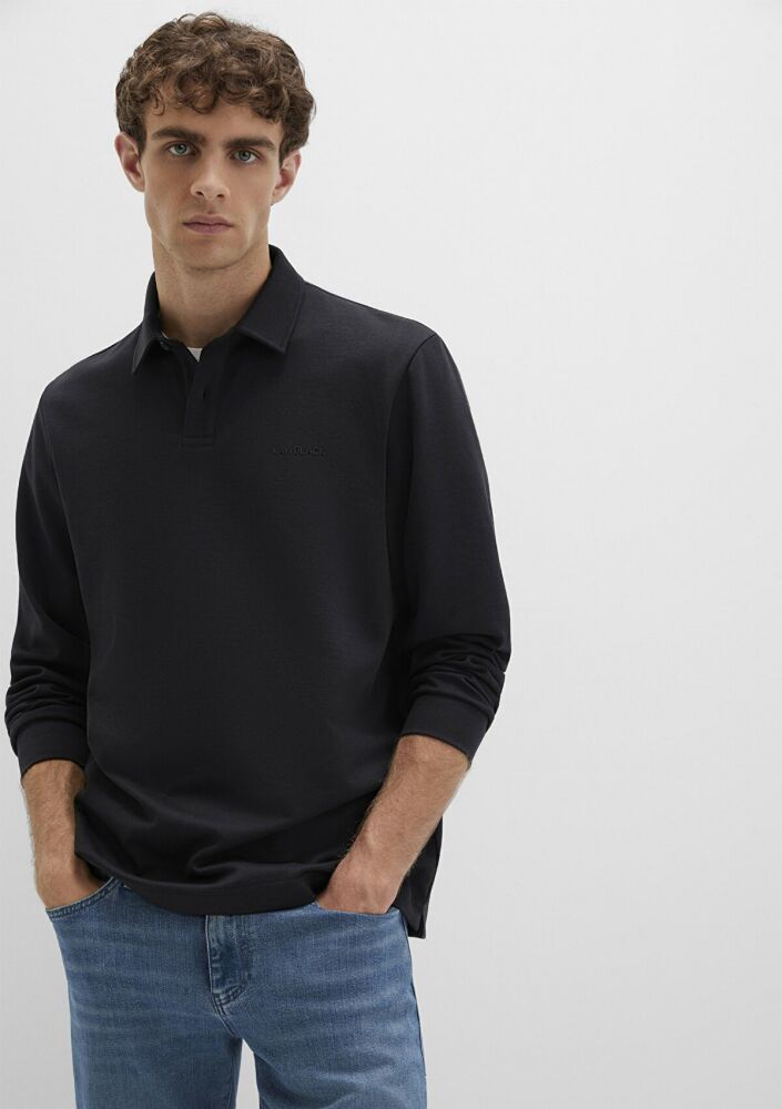 Mavi Düğmeli Polo Yaka Erkek Sweat 0613043-900