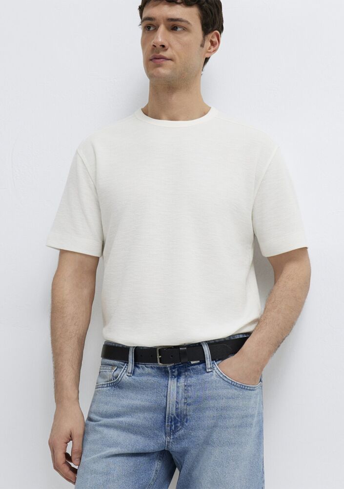 Mavi Ekru Basic Loose Fit Erkek Tişört 0613315-80194