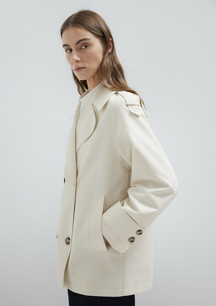 Mavi Ekru Loose Fit Kadın Trençkot1110807-70056 (1)