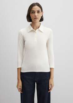 Mavi Ekru Polo Yaka Kadın Sweat 1613647-80194 - 4