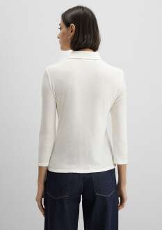 Mavi Ekru Polo Yaka Kadın Sweat 1613647-80194 - 5