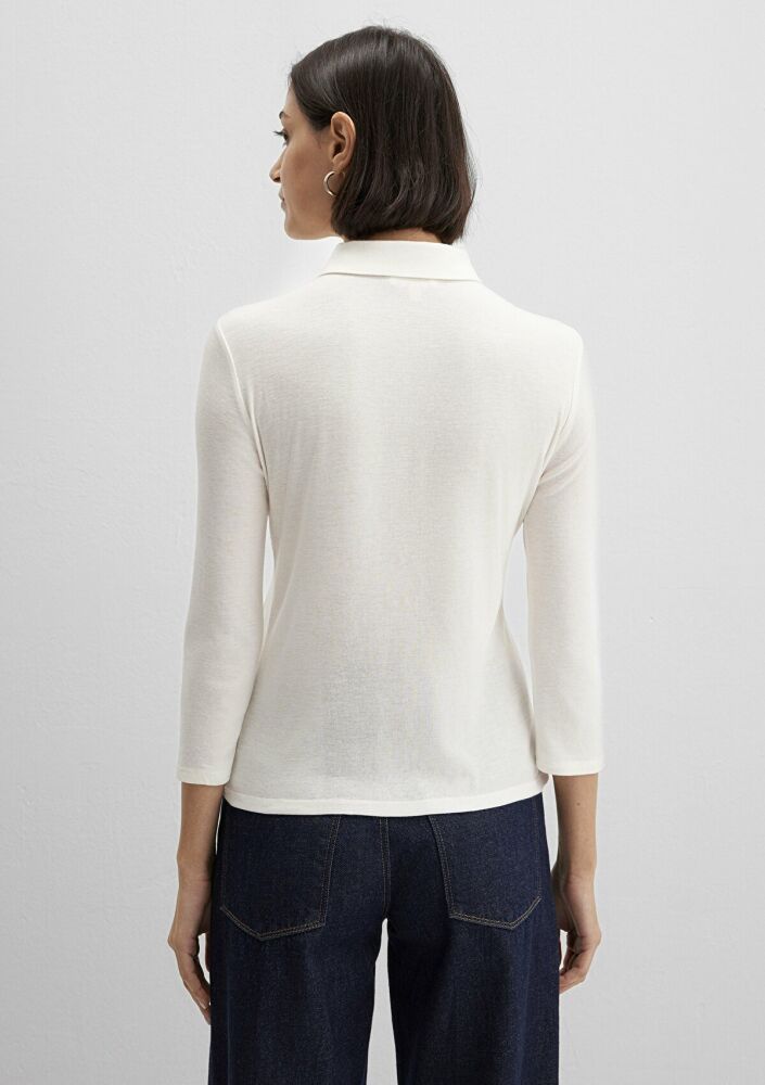 Mavi Ekru Polo Yaka Kadın Sweat 1613647-80194 - 5