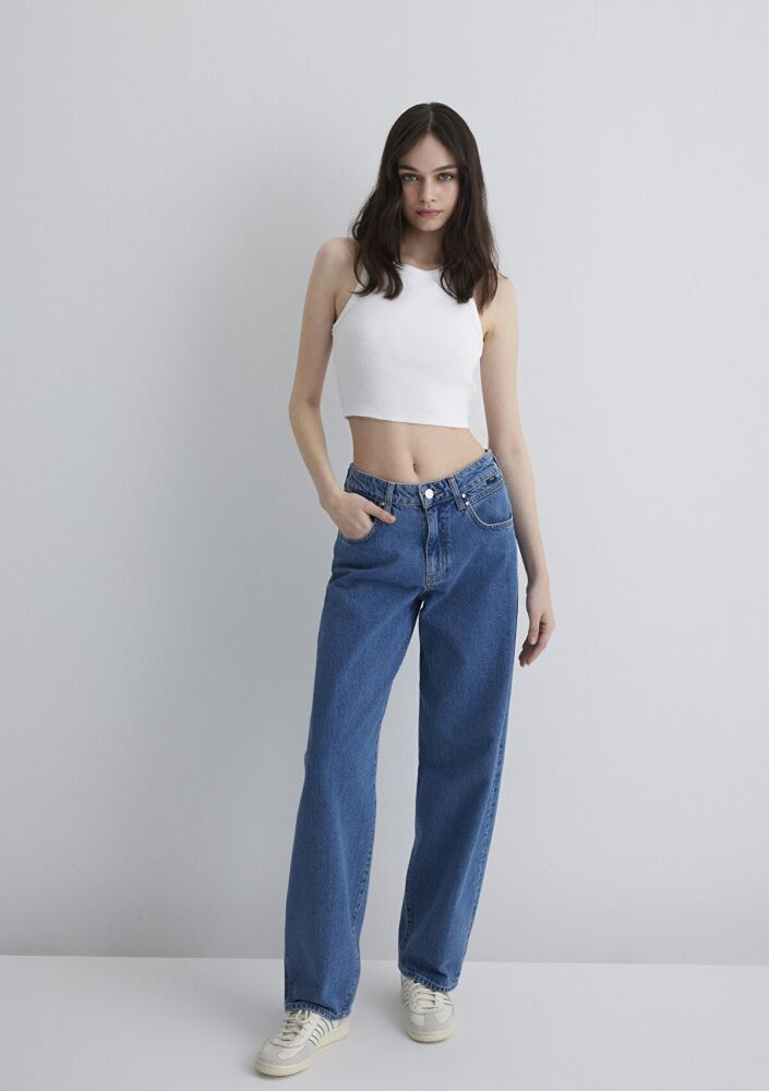 Mavi Ella Mid Indigo Icon Bagg Fit Kadın Jean Pantolon 1011044-89726