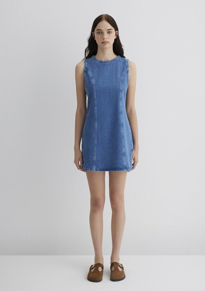 Mavi Elvıra Blue Maviterrenean Kadın Jean Elbise 1310716-90476 - 3