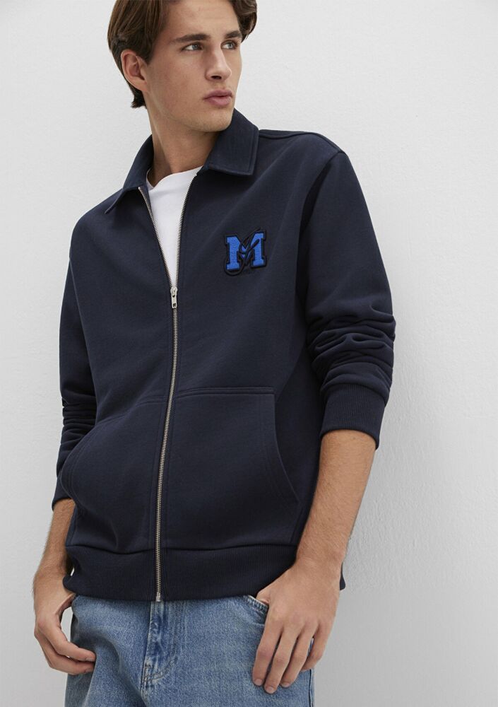 Mavi Fermuarlı Cepli Lacivert Loose Fit Erkek Sweat 0S10493-70490 - 1