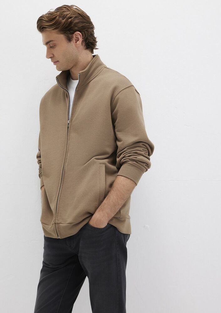 Mavi Fermuarlı Kahverengi Erkek Sweat 0S10377-70378