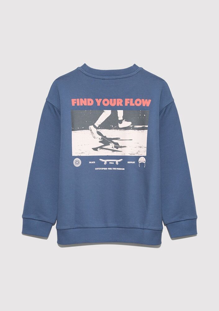 Mavi Fınd Your Flow Baskılı Fermuarlı Çocuk Sweat 6S10128-86702 (1)