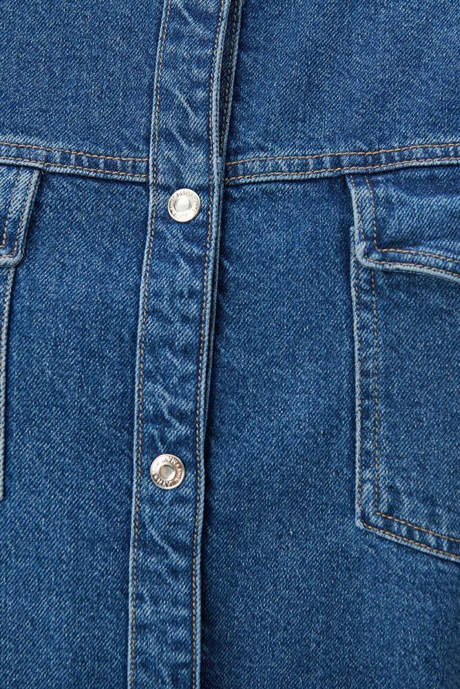 Mavi Fiona Dark Denim Kadın Jean Gömlek 122434-82253 - 5