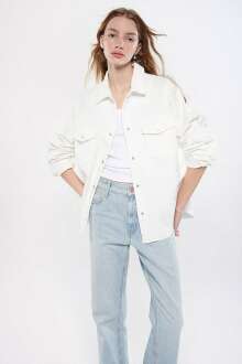 Mavi Fıona White Denim Kadın Gömlek 122434-80553 - 1