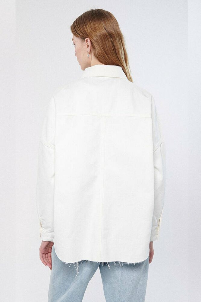 Mavi Fıona White Denim Kadın Gömlek 122434-80553 - 3