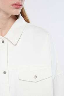 Mavi Fıona White Denim Kadın Gömlek 122434-80553 - 4