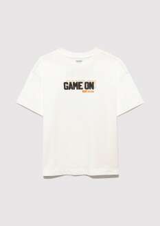 Mavi Game On Baskılı Beyaz Çocuk Tişört 6610354-70057 - 1