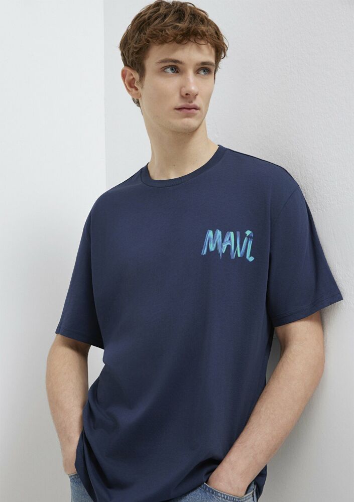 Mavi Gece Lacivert Erkek Tişört 0612468-70490