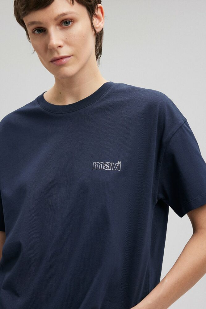 Mavi Gece Lacivert Kadın Tişört 1611309-70490