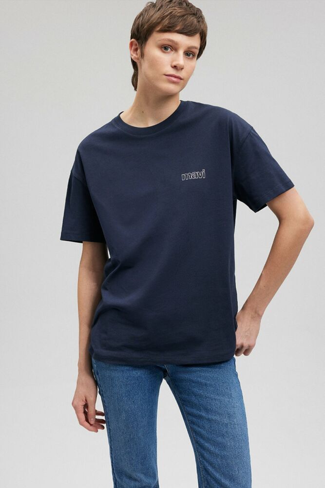 Mavi Gece Lacivert Kadın Tişört 1611309-70490 (1)