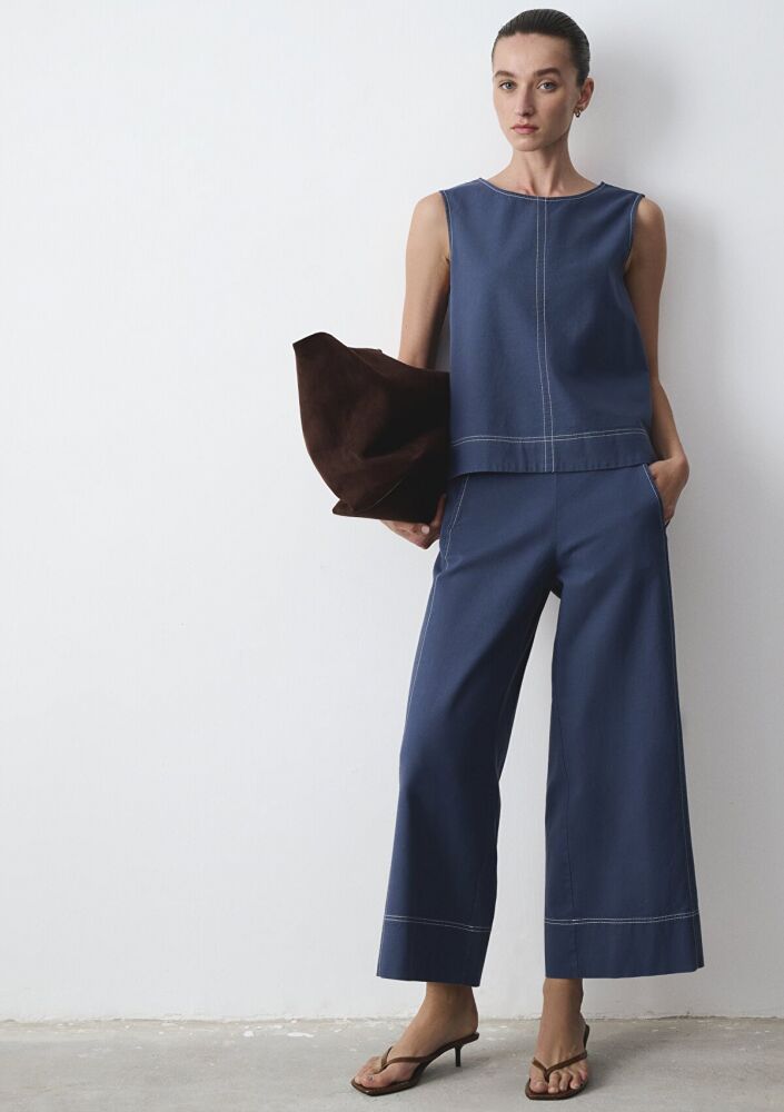 Mavi Geniş Paça Wide Leg Kadın Pantolon 1011187-70756