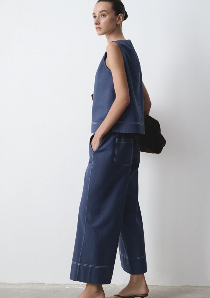 Mavi Geniş Paça Wide Leg Kadın Pantolon 1011187-70756 (1)