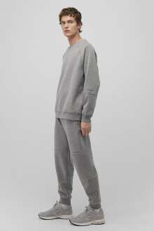 Mavi Gri Melanj Erkek Eşofman Altı 0010387-80018 - Mavi (1)