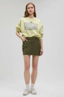 Mavi Haki Yeşili Mini Kadın Etek 1310442-80714 - Mavi (1)