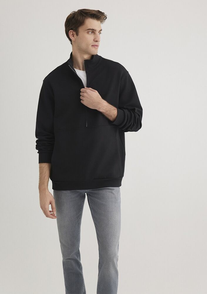 Mavi Half Zıp Siyah Erkek Sweat 0S10331-900 - 1