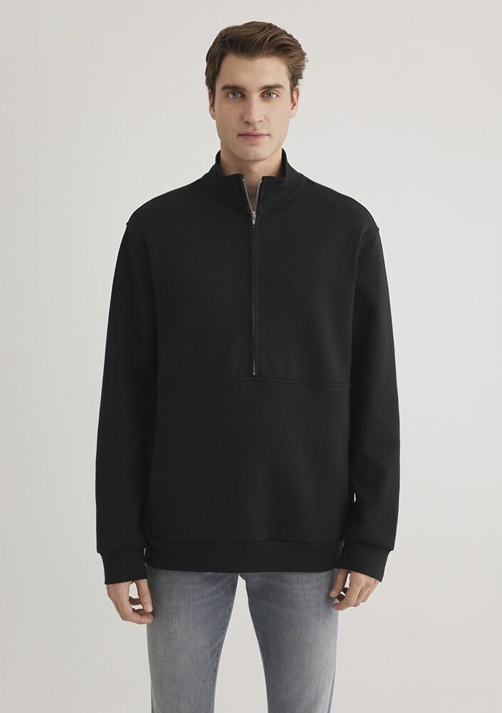 Mavi Half Zıp Siyah Erkek Sweat 0S10331-900 - 4