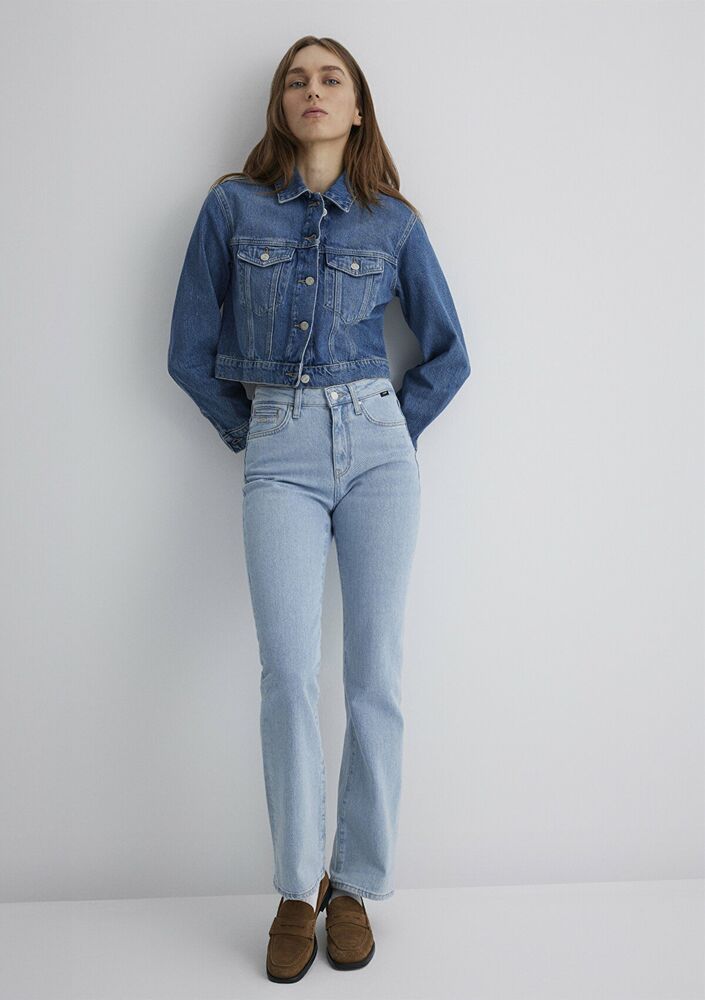 Mavi Harmony Mid Vintage Classic Denim Kadın Jean Ceket 1110639-89575 - 1