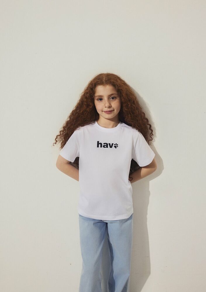 Mavi Hav Baskılı Beyaz Çocuk Tişört 6610350-620 - 2