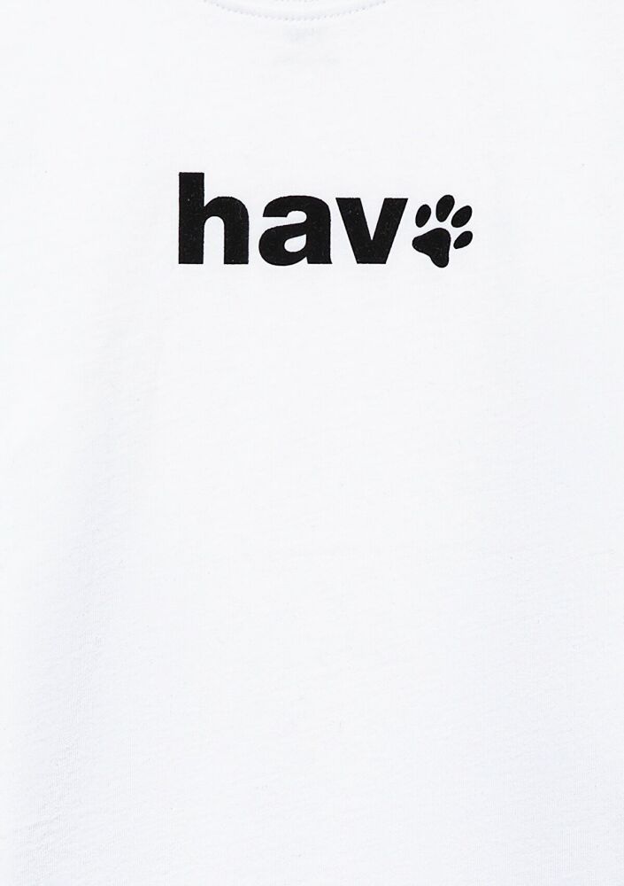 Mavi Hav Baskılı Beyaz Çocuk Tişört 6610350-620 - 5