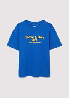 Mavi Have A Day Off Baskılı Çocuk Tişört 6610277-82491 - 1