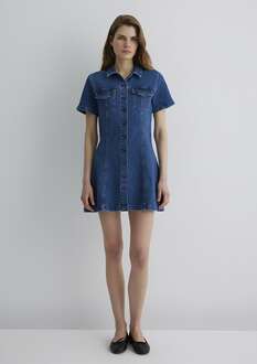 Mavi Helen Dark Blue Gold Premium Kadın Jean Elbise 1310612-89216 - 1