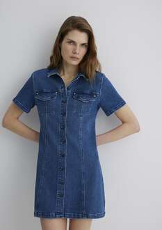 Mavi Helen Dark Blue Gold Premium Kadın Jean Elbise 1310612-89216 - 2
