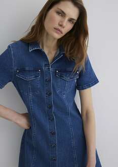 Mavi Helen Dark Blue Gold Premium Kadın Jean Elbise 1310612-89216 - 3