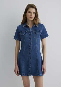 Mavi Helen Dark Blue Gold Premium Kadın Jean Elbise 1310612-89216 - 4