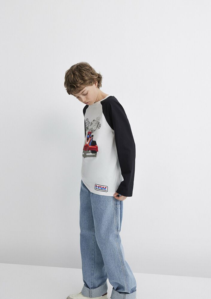 Mavi Hot Wheels Baskılı Çocuk Sweat 6610302-70057 - 2