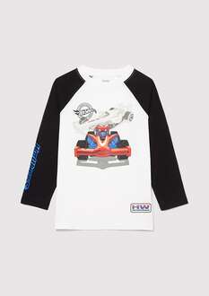 Mavi Hot Wheels Baskılı Çocuk Sweat 6610302-70057 - 4