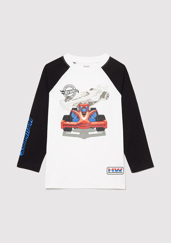 Mavi Hot Wheels Baskılı Çocuk Sweat 6610302-70057 - 4