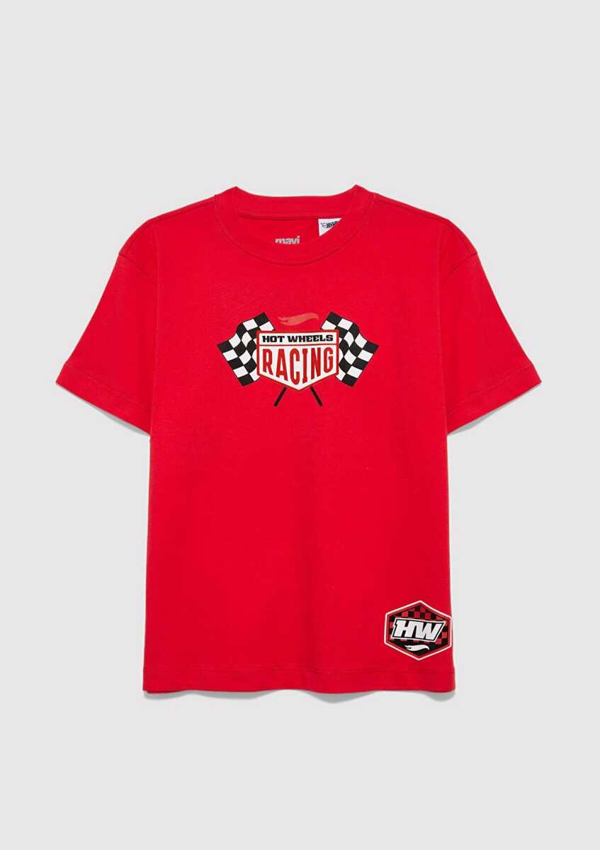 Mavi Hot Wheels Baskılı Kırmızı Çocuk Tişört 6610429-70478