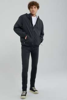 Mavi İçi Polarlı Siyah Erkek Ceket 0110316-900 - Mavi (1)