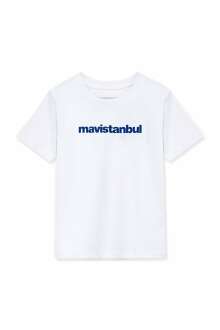 Mavi İstanbul Baskılı Beyaz Çocuk Tişört 6610201-620 - 3